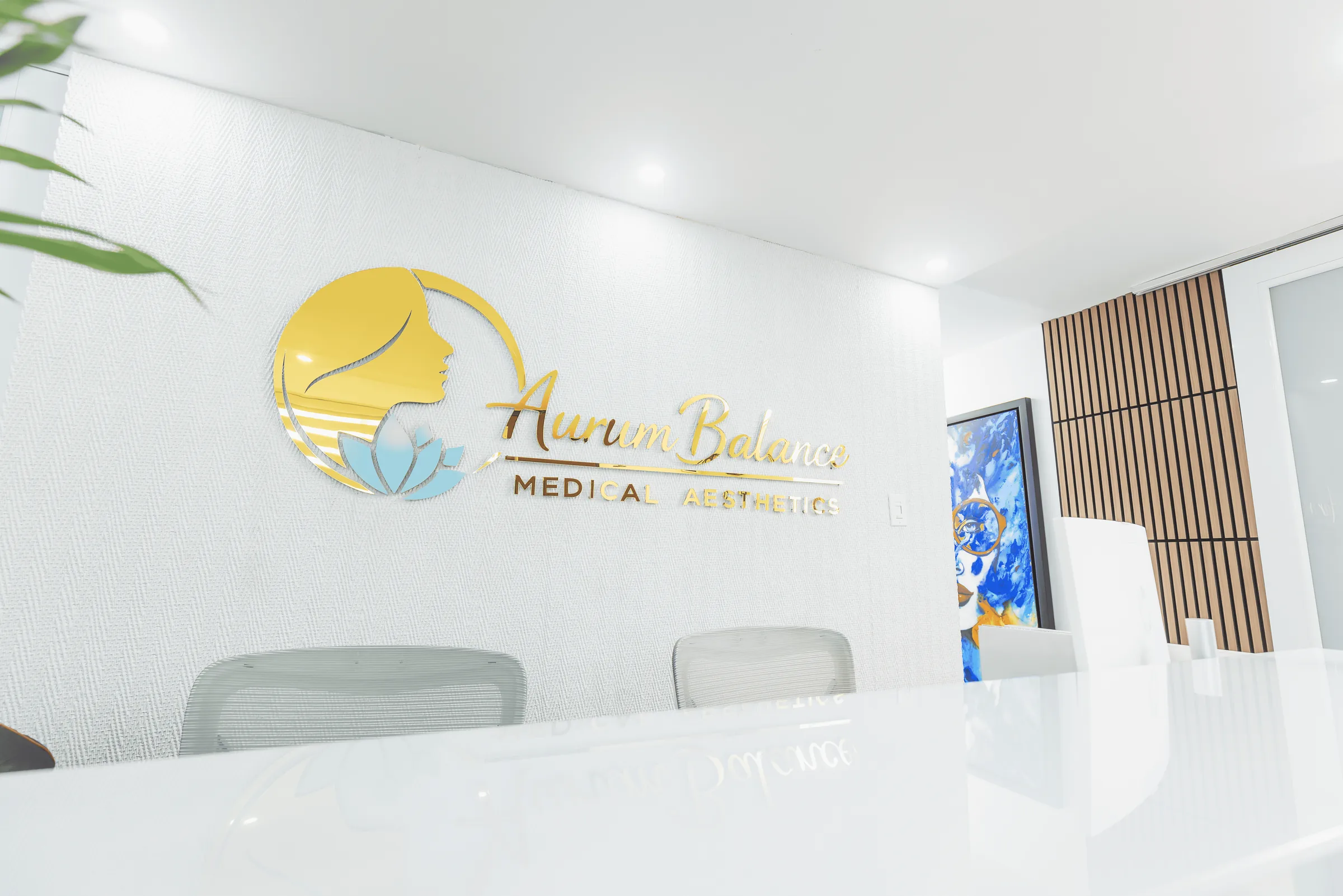 Recepción de Aurum Balance Medical Aesthetics